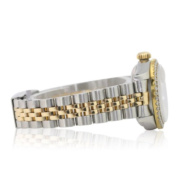 ROLEX DATEJUST CHAMPAGNE ROMAN DIAL 1.15CTW DIAMOND JUBILEE TWO-TONE WATCH 69173 - Picture 5 of 7